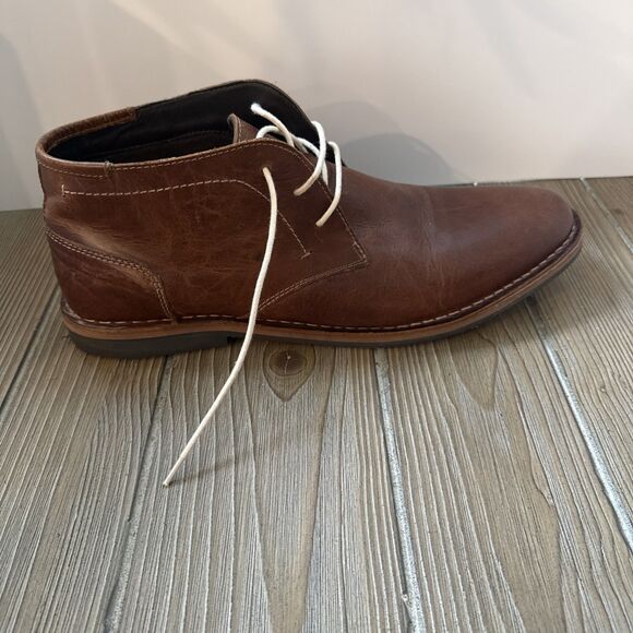 Steve Madden Mens Harken Chukka Genuine Leather Boots Dress Shoes Size-  13M